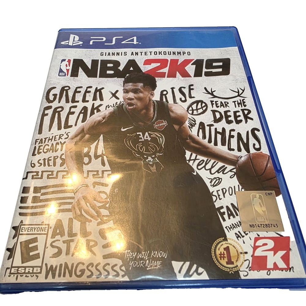 NBA 2K19 PS4, Rated E, Giannis Antetokounmpo Basketball Bonus Content Tested CIB